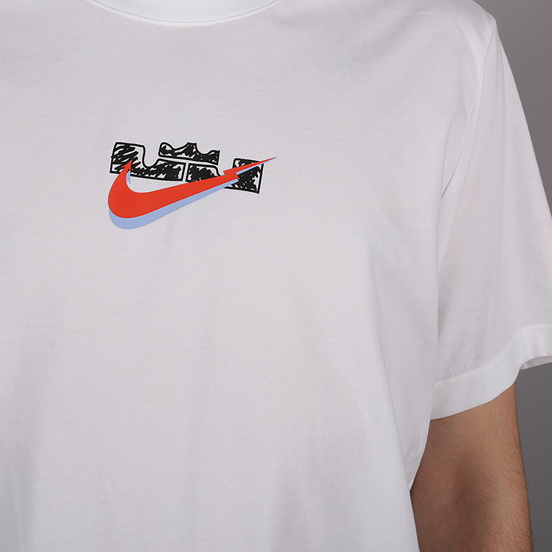мужская белая футболка Nike Dri-FIT LeBron AJ9493-100 - цена, описание, фото 2